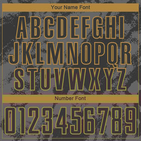 Soccer Abstract Black Art Jersey Gray-Old Gold Uniform Grunge Sublimation Custom