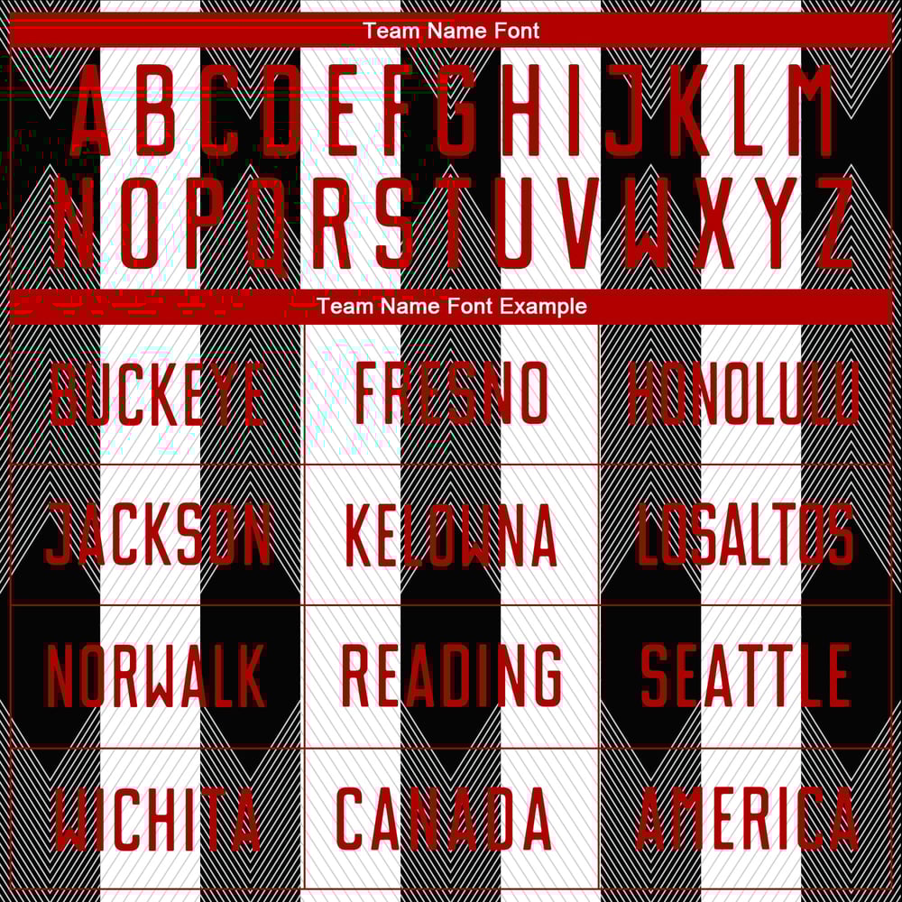 Line Jersey Red-Black Soccer Custom Sublimation Uniform White