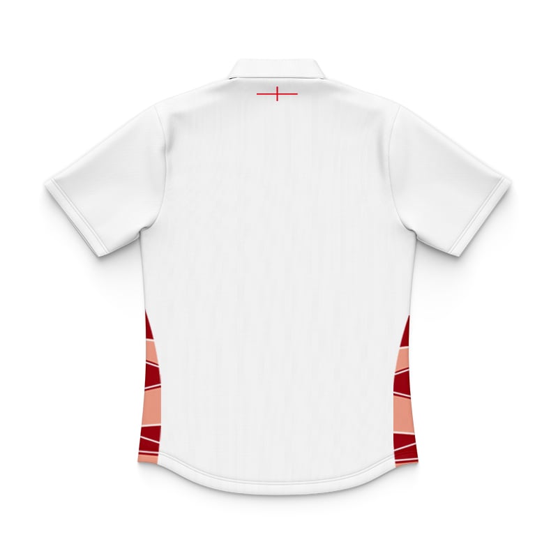 Kid's England Rugby 2024/25 Third Warm Up Polo Shirt - White