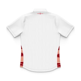 Kid's England Rugby 2024/25 Third Warm Up Polo Shirt - White