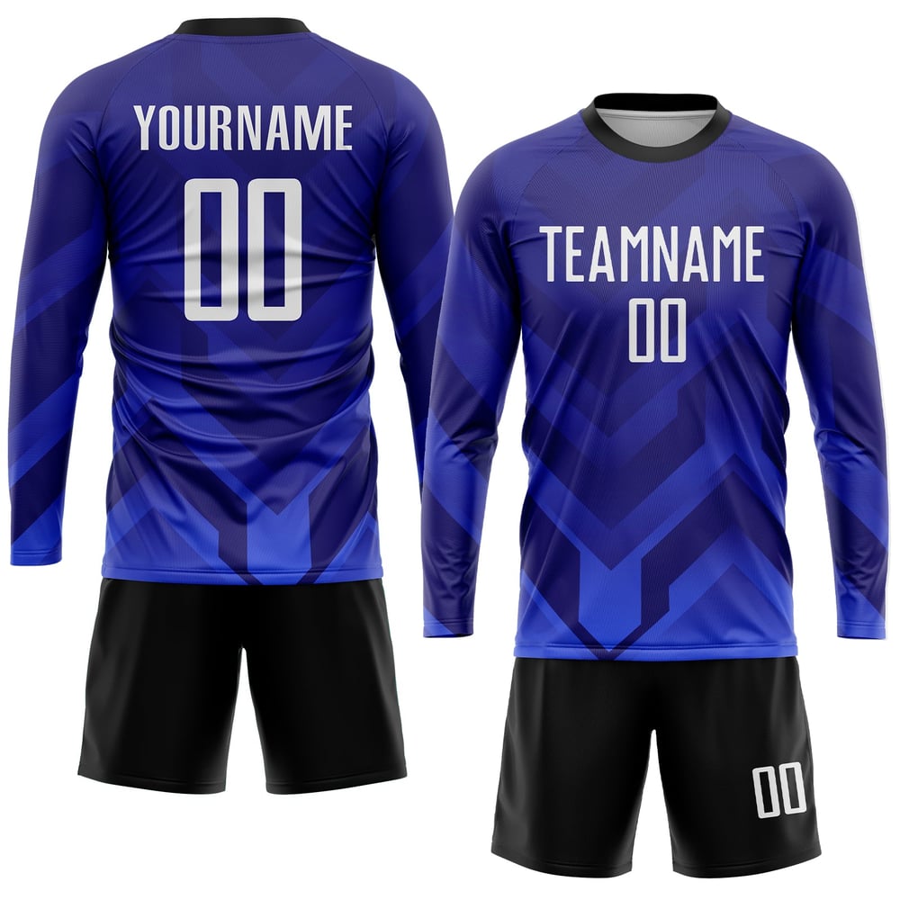 Jersey Dark Custom Sublimation Royal-Navy Soccer White Purple Uniform