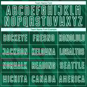 Uniform Shapes Green Custom Kelly Sublimation Jersey Geometric Soccer White