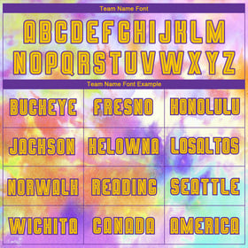 Uniform Soccer Custom Tie Dye Gold-Purple Jersey Sublimation