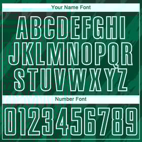 Uniform Shapes Green Custom Kelly Sublimation Jersey Geometric Soccer White