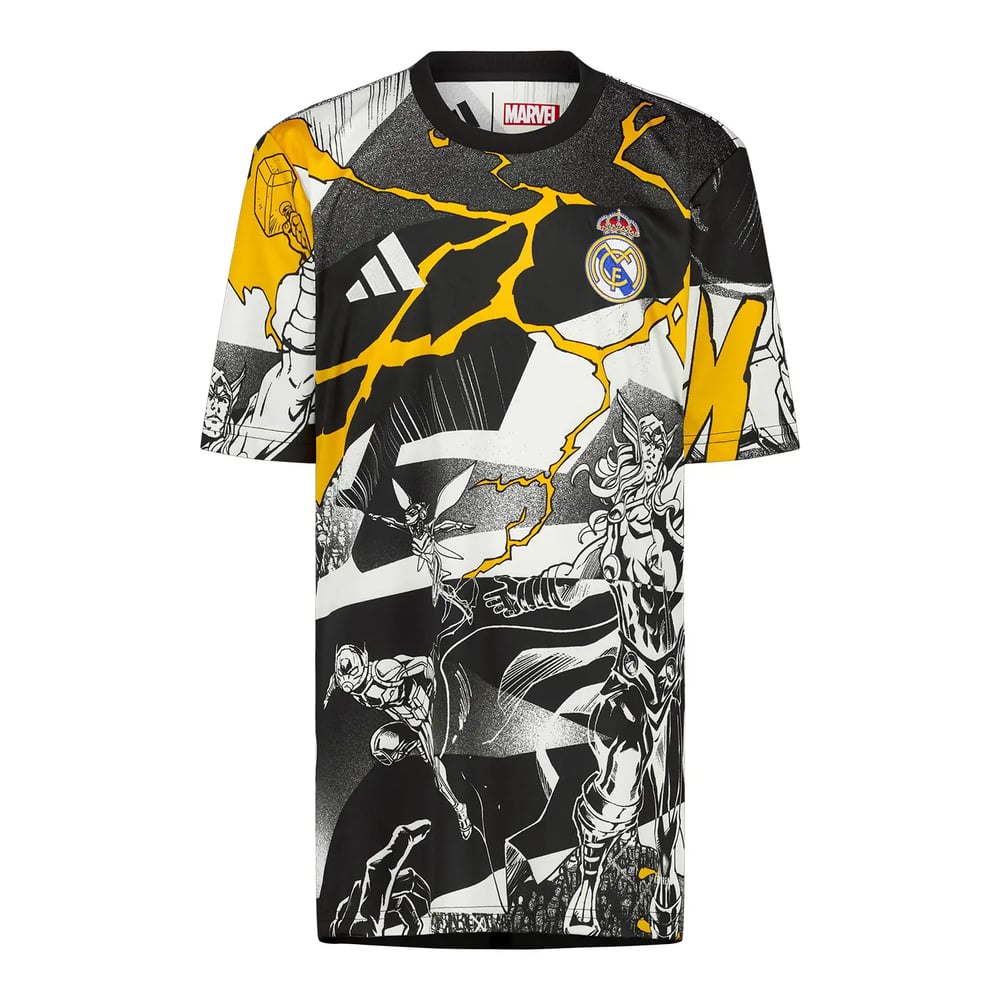 Dziecięca Real Madrid 2025/26 Trzecia Koszulka Rozgrzewkowa Marvel