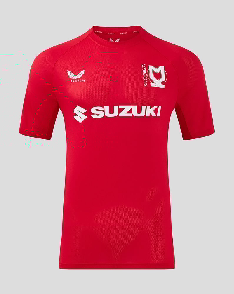 Herren MK Dons 2024/25 Drittes Authentisches Training Shirt - Rot