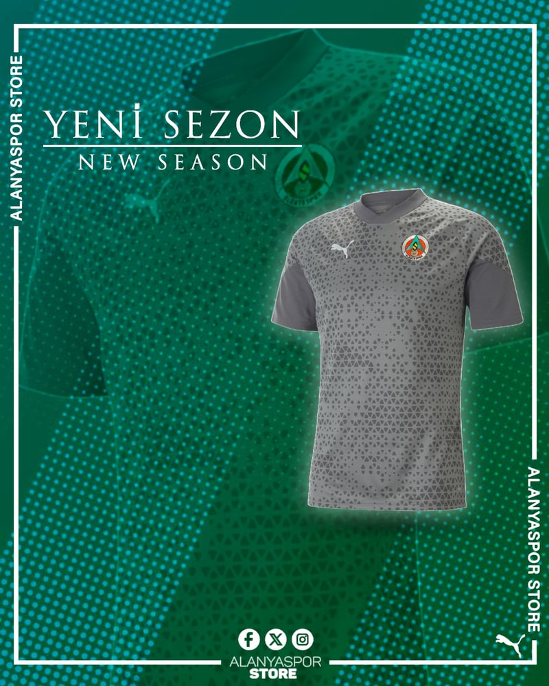 Herren Alanyaspor 2024/25 Dritt Authentic Training Shirt - Dunkelgrau