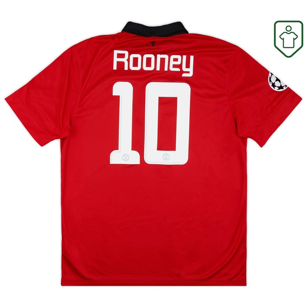 Herren Manchester United 2013/14 CL Heim Retro Shirt Rooney #10