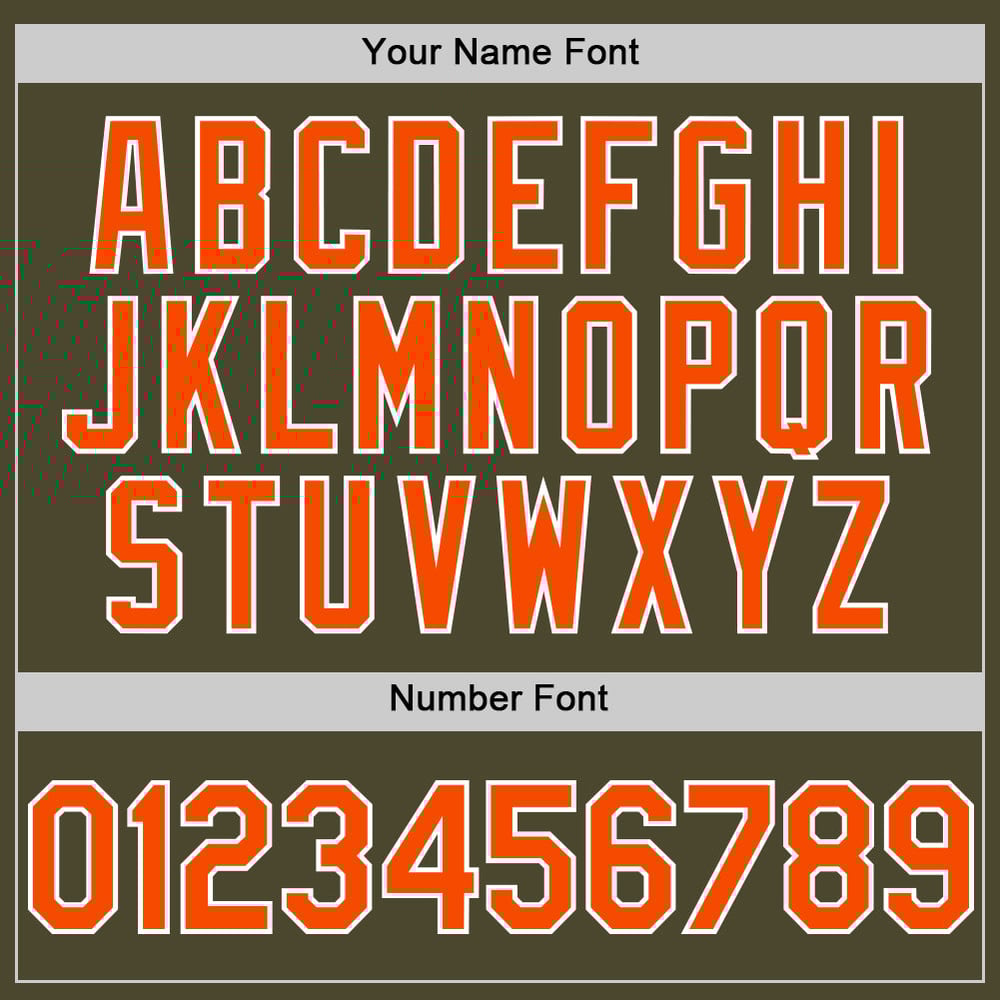 Salute Orange-White Custom To Olive Authentic Service Jersey Baseball Sleeveless