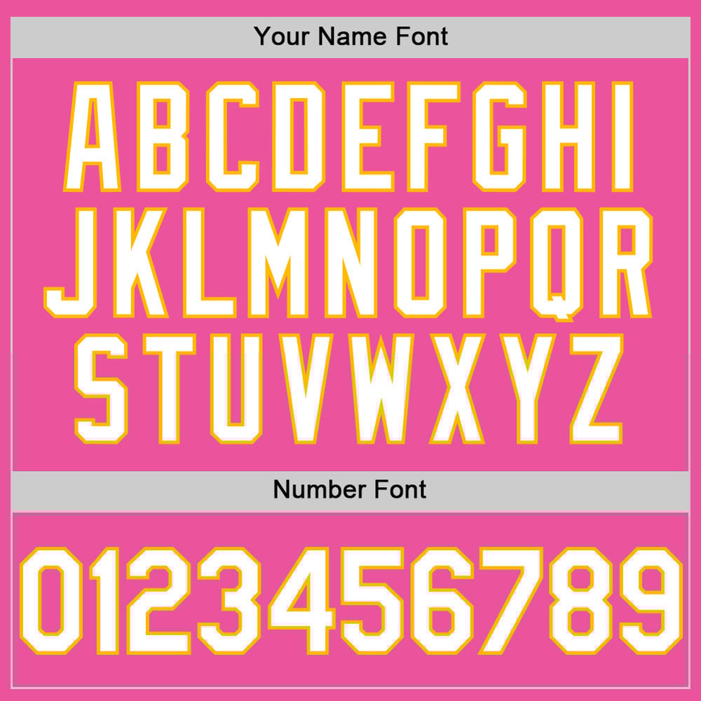 Custom Jersey Pink Sleeveless White-Gold Authentic Baseball