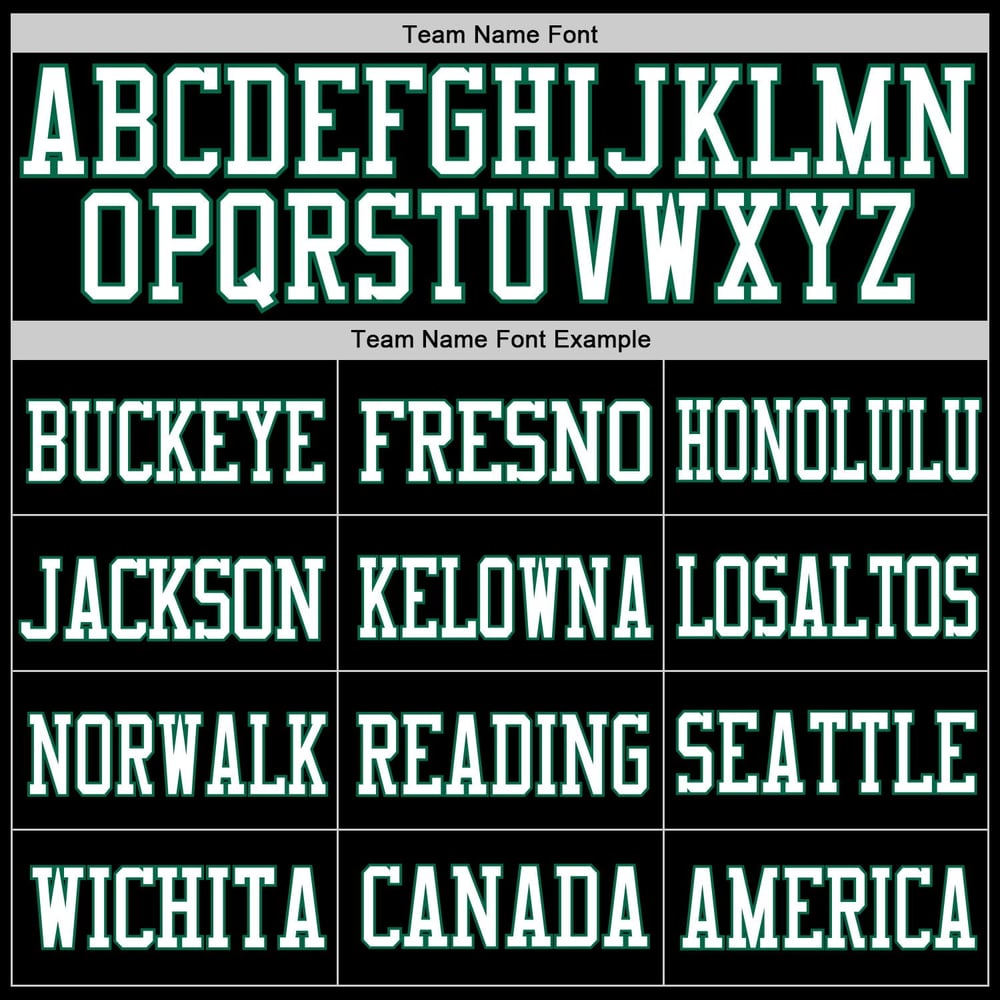 Black Jersey Custom Kelly Mesh Green-White Football Authentic