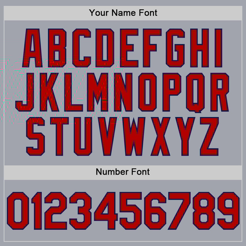 Jersey Custom Sleeveless Red-Navy Gray Authentic Baseball