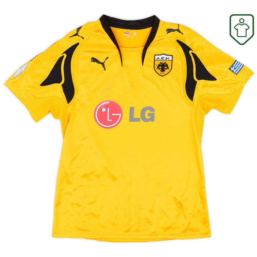 Men's AEK Athens 2007/08 Home Retro Shirt Rivaldo #10