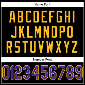 Mesh Football Jersey Custom Authentic Purple-Gold Black