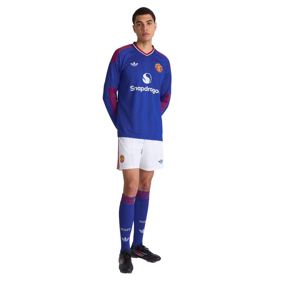 Short Extérieur Manchester United 2026/27 Blanc Enfant