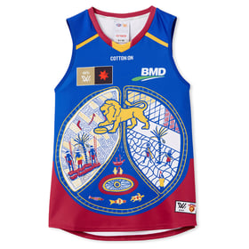 Men's Brisbane Lions 2025 Third Authentic Season 9 AFLW Indigenous Guernsey
