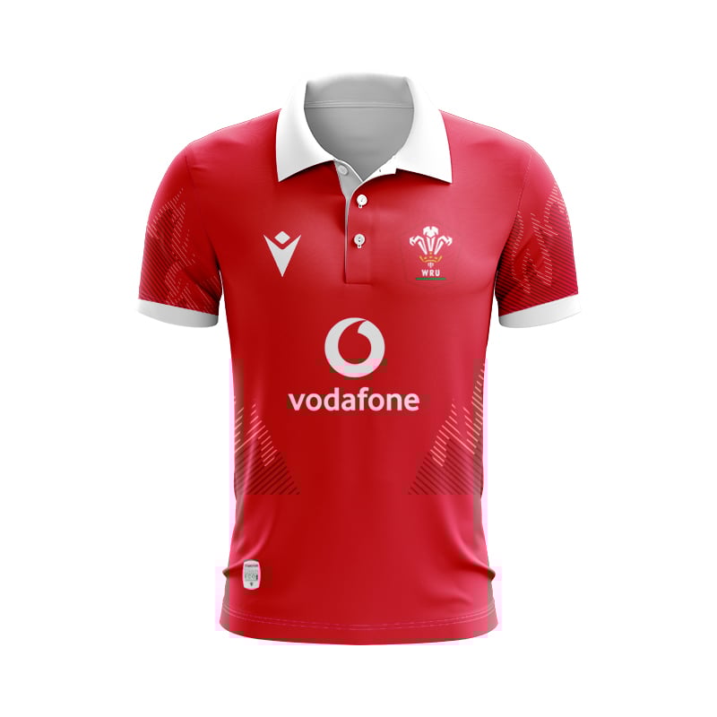 Men's Wales Rugby 2024 Home Polo Shirt