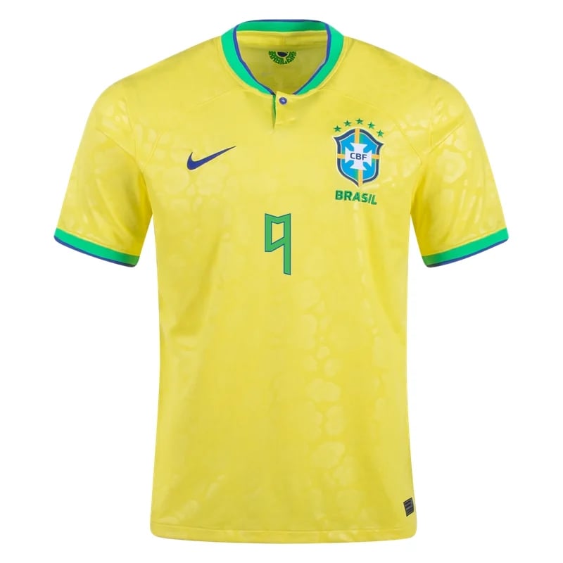 Richarlison #9 Brasilien Heimtrikot Weltmeisterschaft 2022