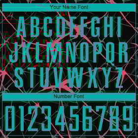 Soccer Jersey Custom Black Aqua-Neon Sublimation Pink Uniform