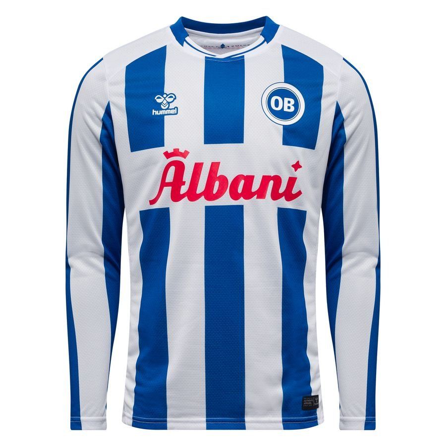 Herren Odense Boldklub 2025/26 Heim‑Langarmtrikot
