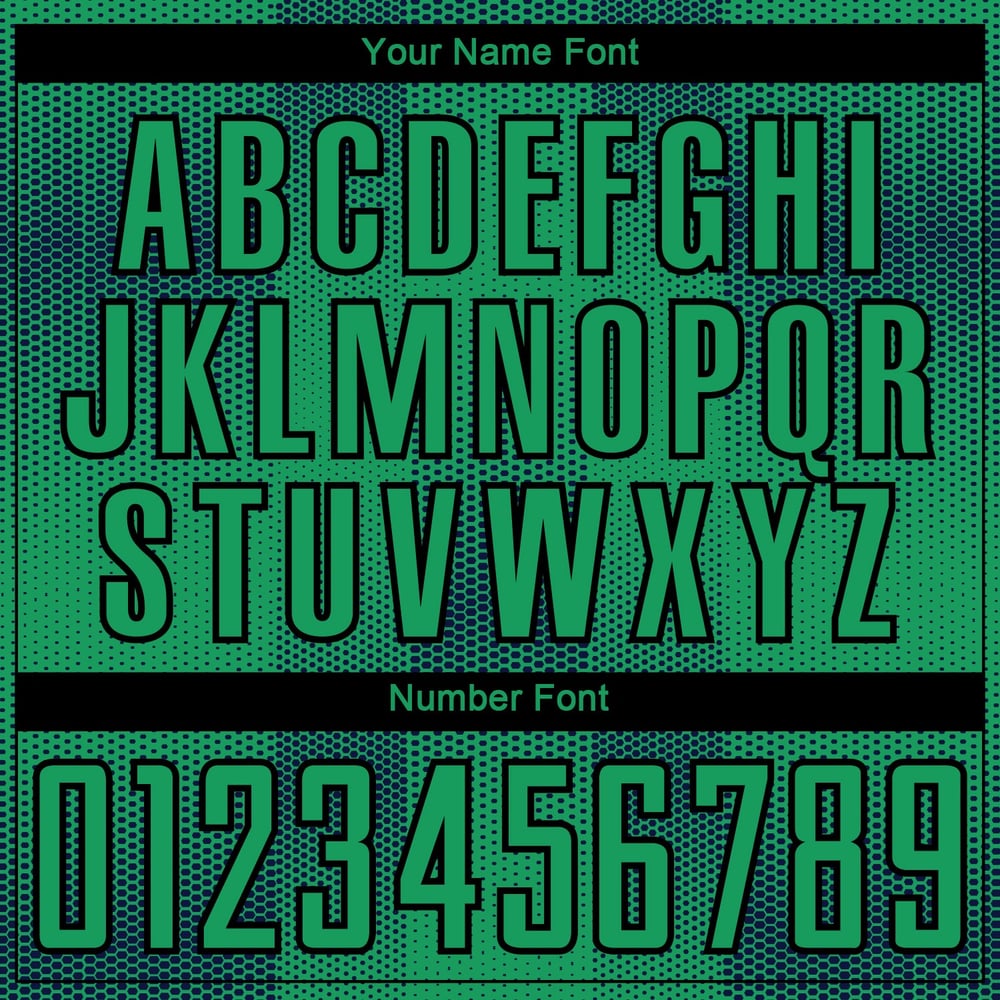 Custom Black Sublimation Green Uniform Jersey Kelly Shapes Soccer Geometric