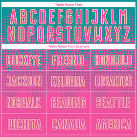 Uniform Teal Custom Soccer Pink-Cream Sublimation Jersey