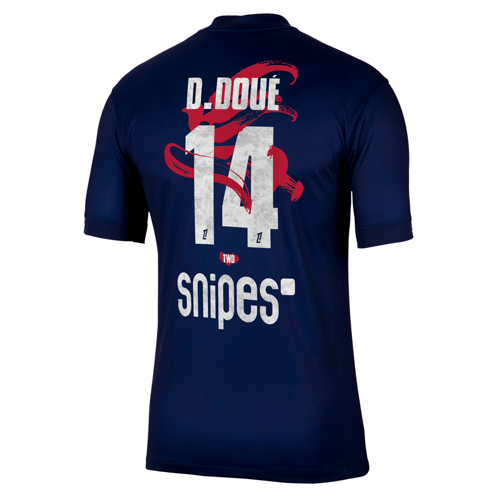 Maillot Domicile Nouvel An Lunaire 2025/26 PSG D.Doué #14 Enfant