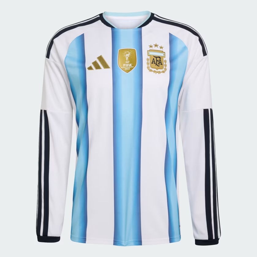 Camiseta de manga larga local de la Copa del Mundo 2026 de Argentina para hombre