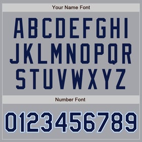 Camiseta de béisbol personalizada auténtica gris azul marino claro