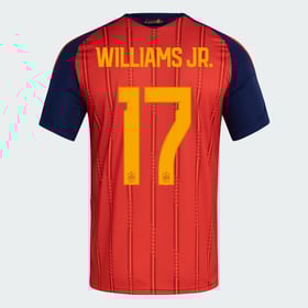 Dzieci Hiszpania 2026 Domowa Oficjalna Koszulka Mistrzostw Świata WILLIAMS JR. #17