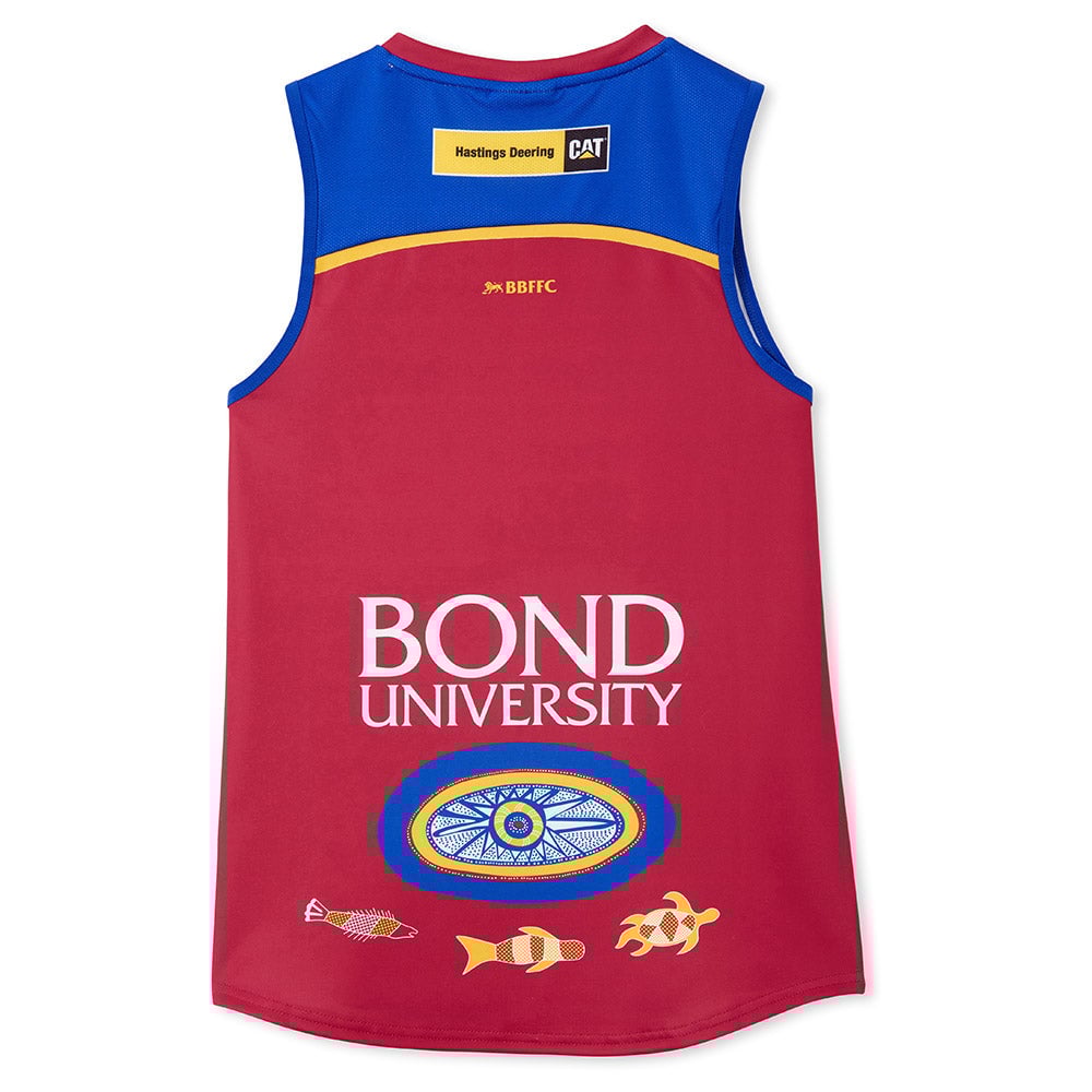 Men's Brisbane Lions 2025 Third Authentic Season 9 AFLW Indigenous Guernsey