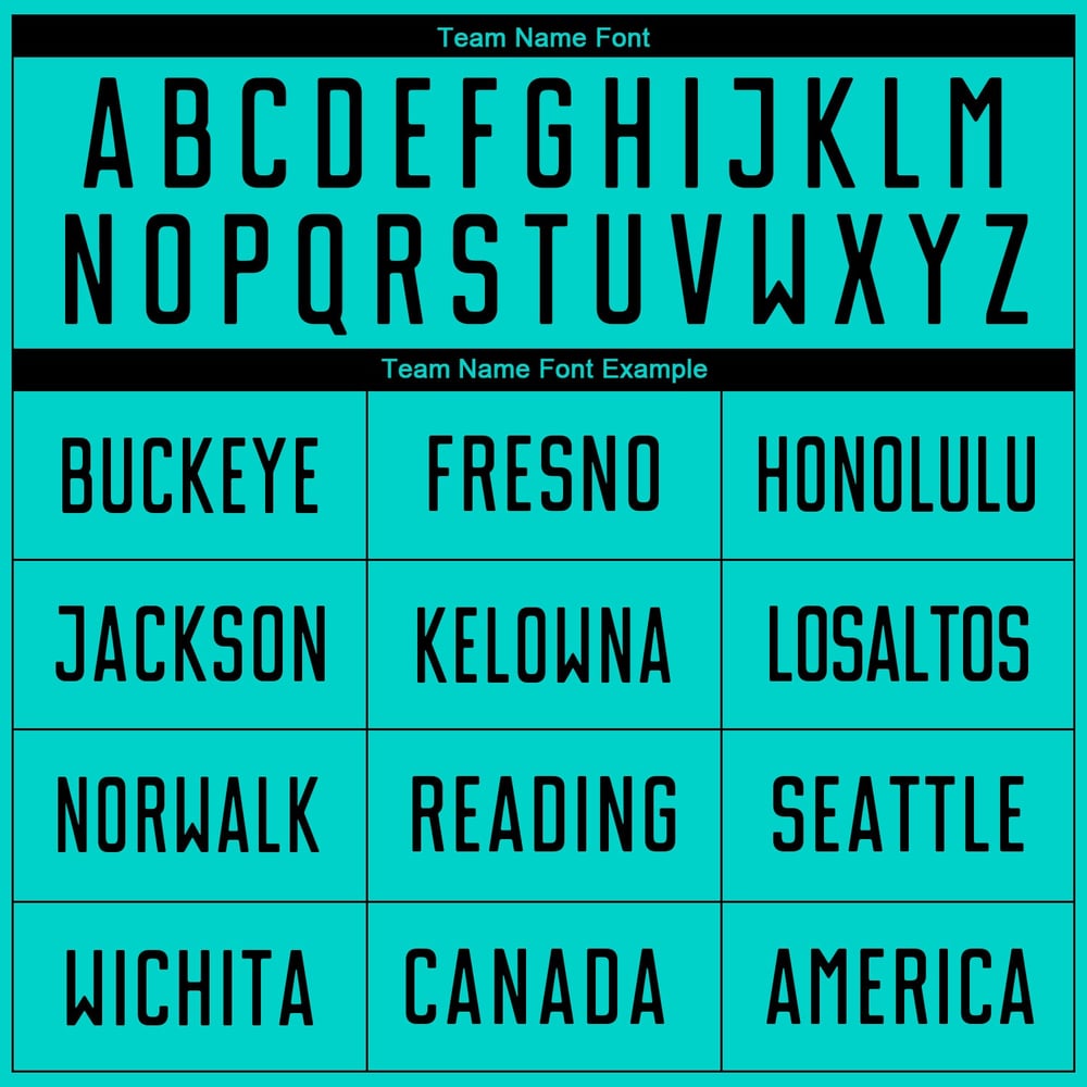 Black Soccer Aqua Custom Jersey Sublimation Uniform