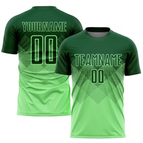 Uniform Green Jersey Custom Sublimation Green Pea Soccer