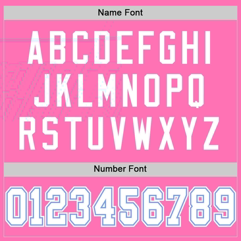 Pink Football Blue Mesh White-Light Custom Jersey Authentic