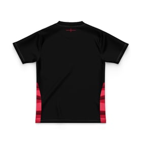Kid's England Rugby 2024/25 Third Warm Up Shirt - Black