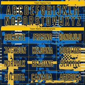 Navy Soccer Uniform Jersey Navy-Gold Sublimation Custom