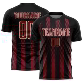 Uniform Form Fußball Custom Crimson-Creme Jersey Geometrische Sublimation Schwarz