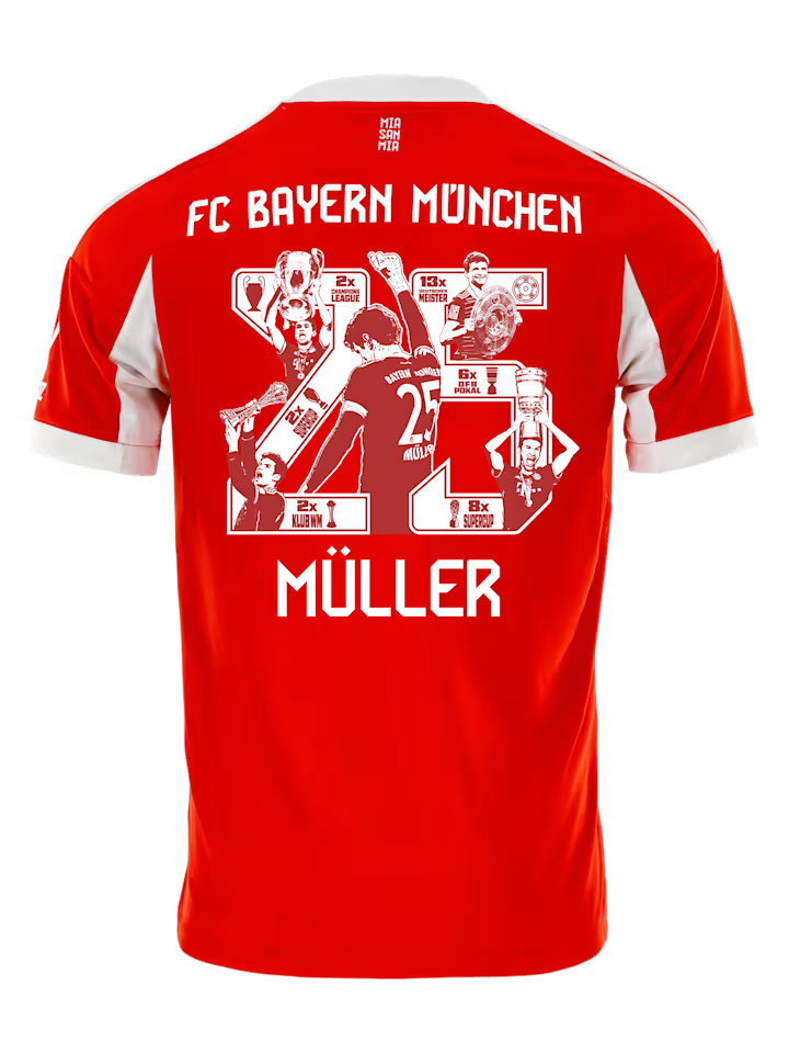 Maillot Homme Bayern Munich 2025/26 Domicile - Müller #25