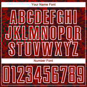 Sublimation Black Fluid Custom Red-White Abstract Soccer Uniform Jersey