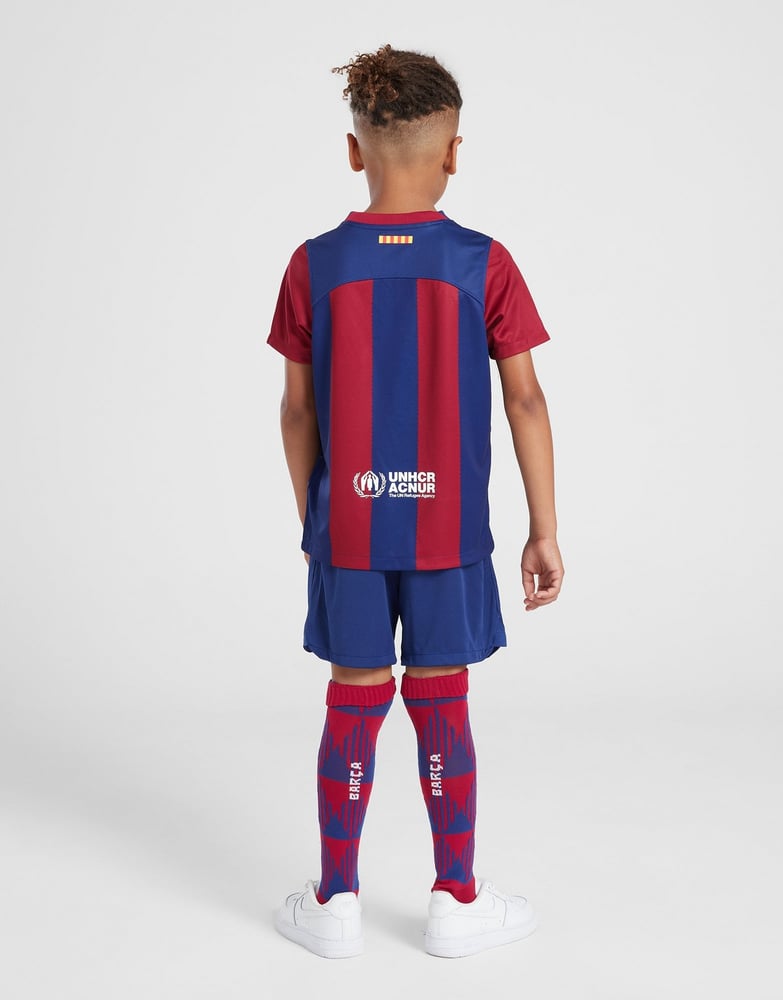 Kinder Barcelona Heimtrikot+Kurze Hosen 23/24