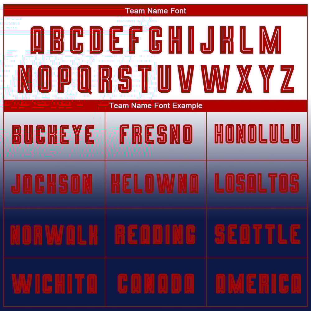 Red-Navy Fade Uniform Sleeve Fashion White Soccer Long Sublimation Jersey Custom