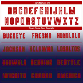 Red-Navy Fade Uniform Sleeve Fashion White Soccer Long Sublimation Jersey Custom