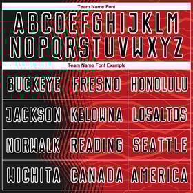 Red Soccer Sublimation Uniform Black-White Jersey Arrow Gradient Custom