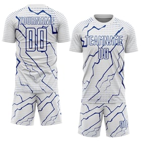 Maglia da calcio personalizzata Royal Sports White Lightning con stampa a sublimazione