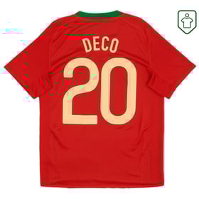 Men's Portugal 2008/10 Home Retro Shirt Deco #20