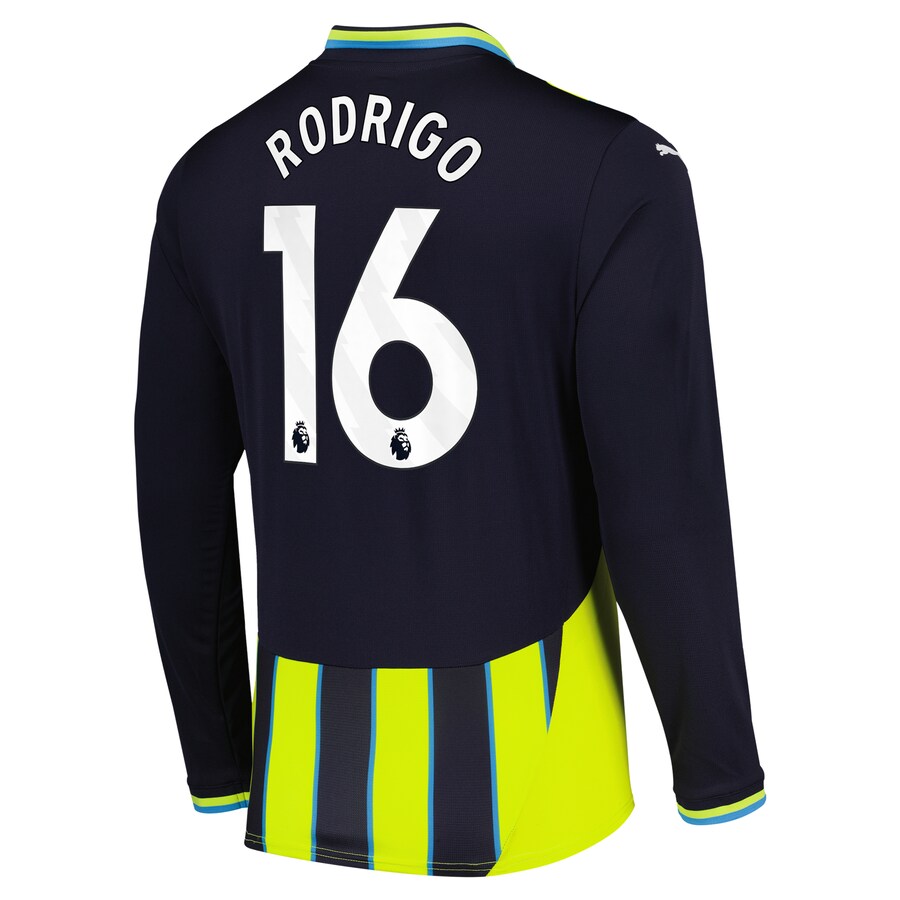 Kid's RODRIGO Manchester City 2024/25 Away Long Sleeved Shirt