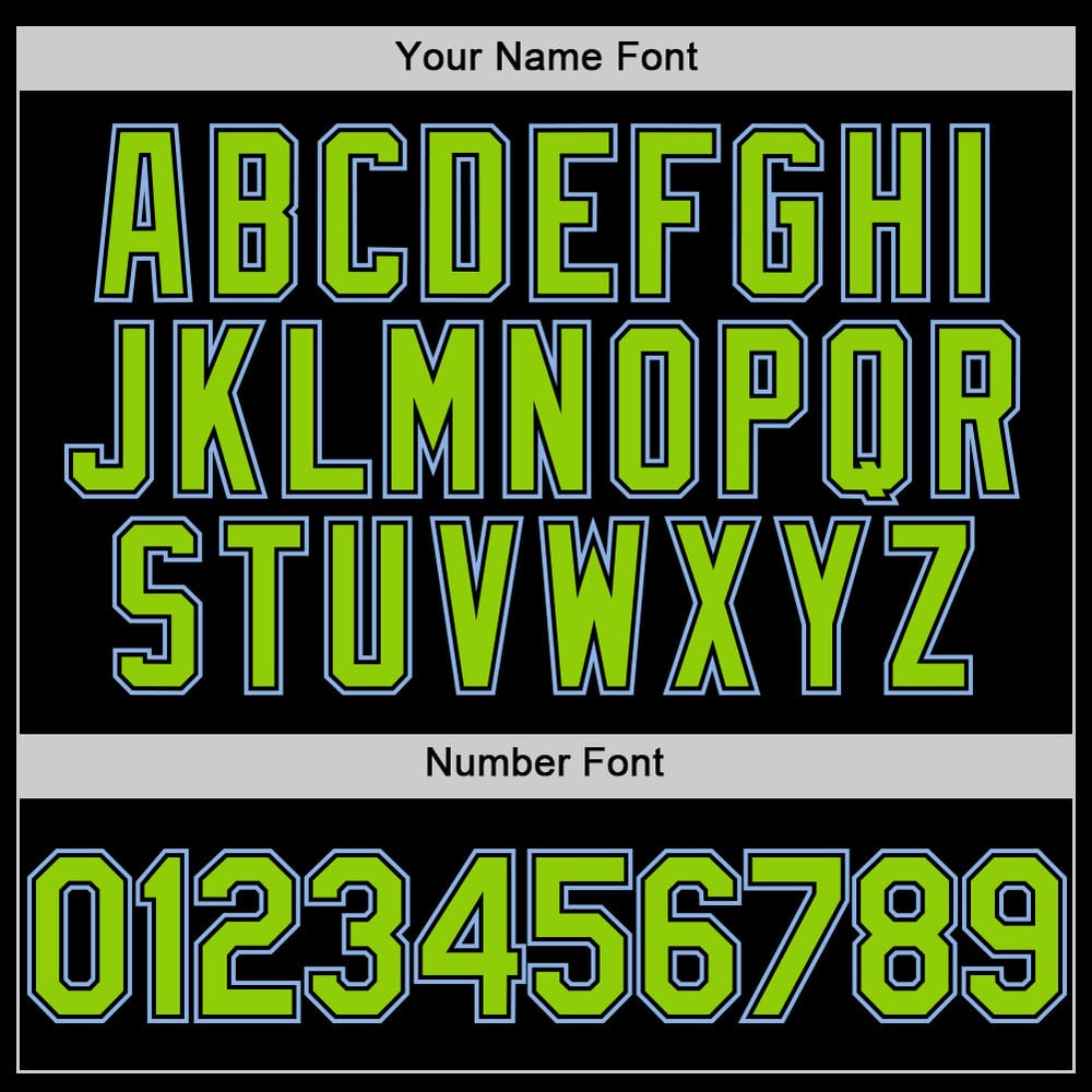 Pinstripe Neon Light Baseball Black Green Blue Custom Jersey Authentic Sleeveless