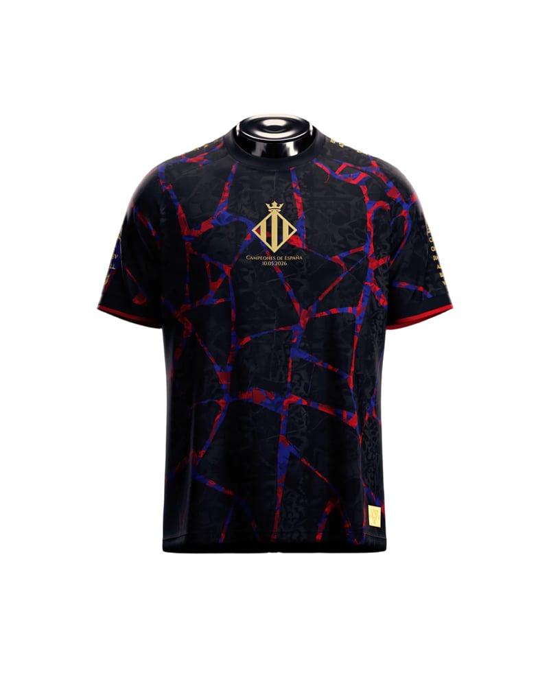 Camiseta Campeones de España FC Barcelona 2026 para Niño - Negro