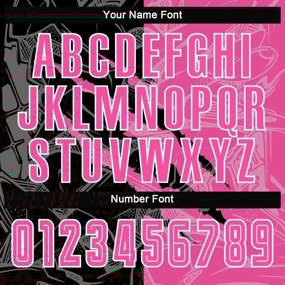 Soccer Jersey Pattern Sublimation Uniform Graffiti Black-White Scratch Custom Pink