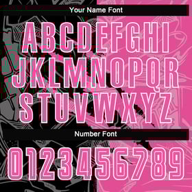 Soccer Jersey Pattern Sublimation Uniform Graffiti Black-White Scratch Custom Pink